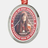 Stolz auf unser Graduate 20XX Abschluss Foto Ornament Aus Metall (Links)