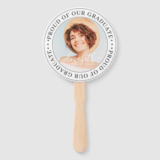 Stolz auf unser Graduate 20XX Modernes Abschluss F Fächer (Vorderseite)