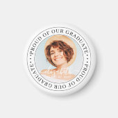 Stolz auf unser Graduate 20XX Modernes Abschluss F Magnet (Vorne)