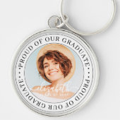 Stolz auf unser Graduate 20XX Modernes Abschluss F Schlüsselanhänger (Vorne)