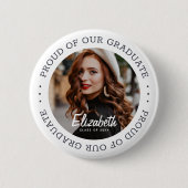 Stolz auf unser Graduate 20XX Simple Abschluss Fot Button (Vorderseite)