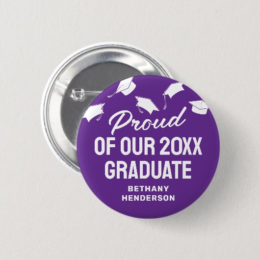 Stolz auf unser Lila Abitur 2025 Button (Vorne & Hinten)