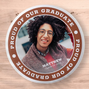 Stolz auf unseren Abschluss 20XX   ABSCHLUSS FOTO Button