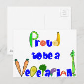 Stolz auf Vegetarier Postkarte (Vorne/Hinten)