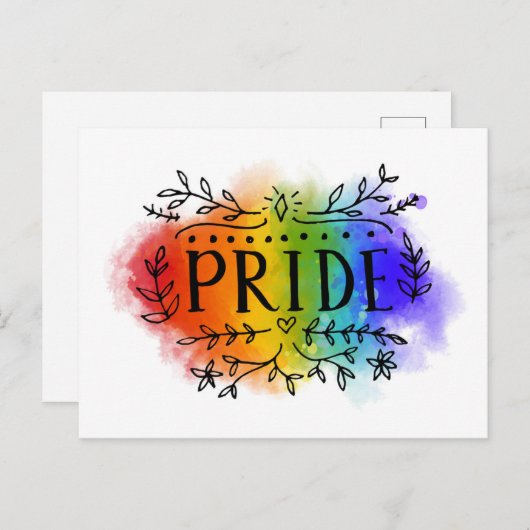 Stolz auf Wasserfarbe Postkarte (Vorne/Hinten)