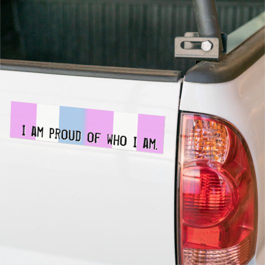 Stolz auf, wer ich bin - Intersex Autoaufkleber (Auf Lkw)