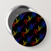 Stolz auf Zuhause LGBT-Regenbogenfarben Typografie Button (Vorne & Hinten)