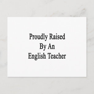 Stolz aufgezogen von einem Englischlehrer Postkarte