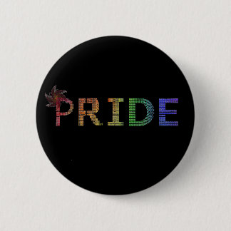 Stolz-Aufkleber - Regenbogen-Text Button
