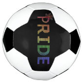 Stolz-Aufkleber - Regenbogen-Text Fußball (Gedreht)