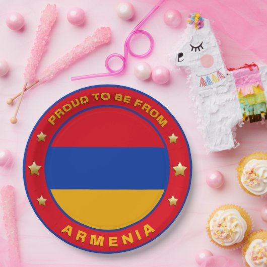 Stolz aus Armenien Pappteller (Party)