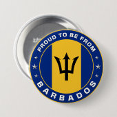 Stolz aus Barbados Button (Vorne & Hinten)
