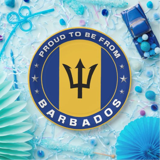 Stolz aus Barbados Pappteller (Party)