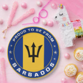 Stolz aus Barbados Pappteller (Party)