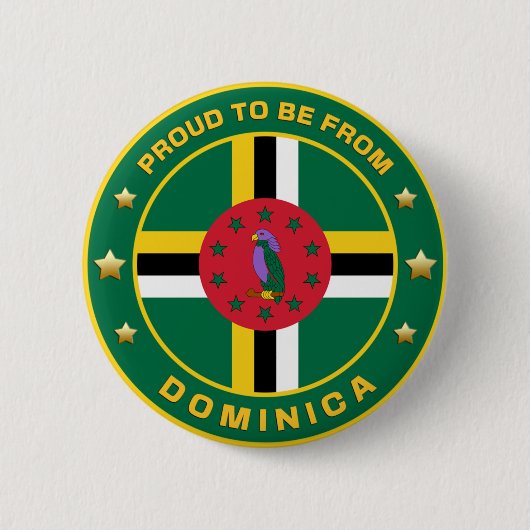 Stolz aus Dominica Button (Vorderseite)