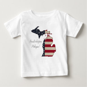 Stolz aus Michigan   Patriotisch Baby T-shirt
