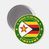 Stolz aus Simbabwe Magnet (Vorderseite/Rückseite)