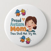 Stolz Autism Mom Abzeichen Pin Button Abzeichen (Vorderseite)