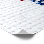 Stolz Autistisch besticktes Rainbow Brain Design Poster (Ecke)