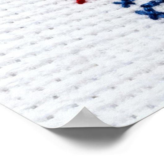 Stolz Autistisch besticktes Rainbow Brain Design Poster (Ecke)