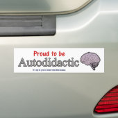 Stolz, Autodidactic zu sein Autoaufkleber (Auf Auto)