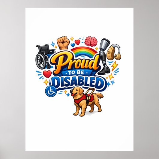 Stolz, behindert zu sein – Empowering Grafikdesign Poster (Vorne)