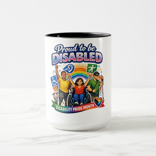 Stolz, behindert zu sein tasse (Zentrum)