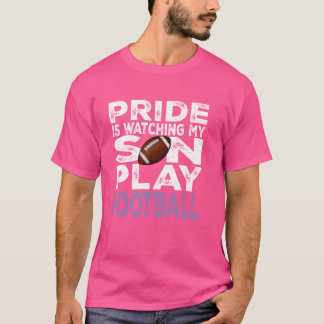 Stolz beobachtet mein Son Play Football Mama Vater T-Shirt