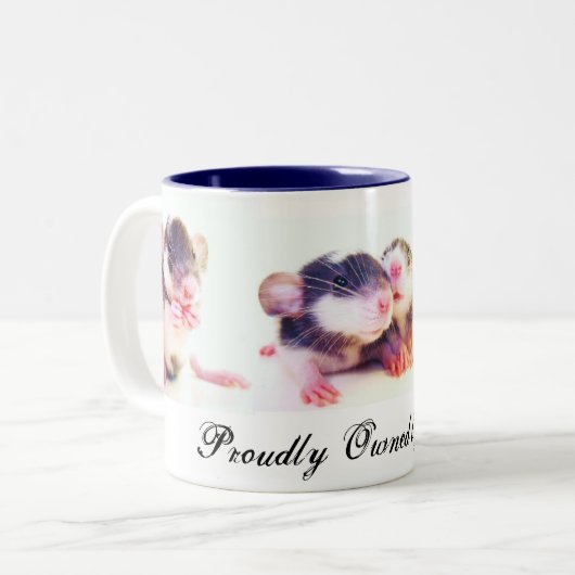 Stolz besessen durch Ratten! Zweifarbige Tasse (Vorderseite Links)