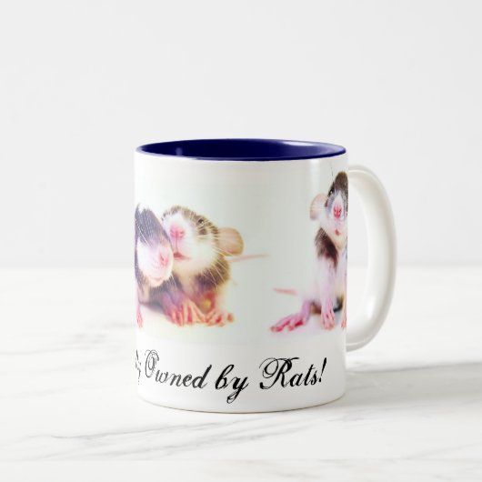 Stolz besessen durch Ratten! Zweifarbige Tasse (VorderseiteRechts)