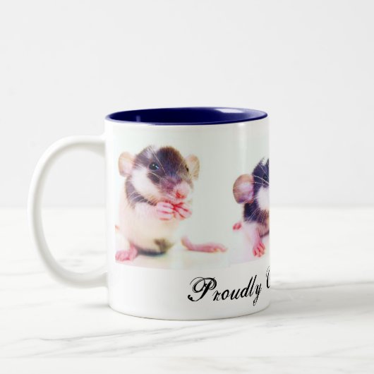 Stolz besessen durch Ratten! Zweifarbige Tasse (Links)