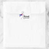 Stolz bin ich Allesexual Pride Flag Super Held Runder Aufkleber (Tasche)