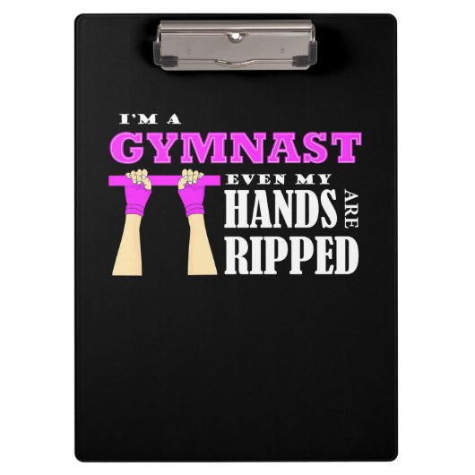 Stolz bin ich Gymnastin Klemmbrett (Vorderseite)