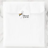 Stolz bin ich LGBTQ+ Rainbow Quasar Progress Prid Runder Aufkleber (Tasche)