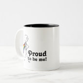 Stolz bin ich LGBTQ+ Rainbow Quasar Progress Prid Zweifarbige Tasse (Vorderseite Links)
