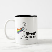 Stolz bin ich LGBTQ+ Rainbow Quasar Progress Prid Zweifarbige Tasse (Links)