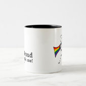 Stolz bin ich LGBTQ+ Rainbow Quasar Progress Prid Zweifarbige Tasse (Mittel)