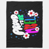 Stolz bin ich selbst, Farben, Blume, große Fleecedecke (Vorderseite)