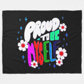 Stolz bin ich selbst, Farben, Blume, große Fleecedecke (Vorderseite (Horizontal))
