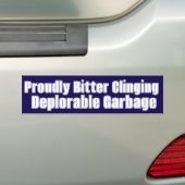 Stolz Bitter Clinging Deplorable Garbage Sticker Autoaufkleber (Auf Auto)