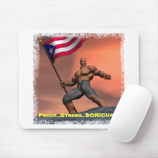 Stolz Boricua!! Mousepad (Mit Mouse)