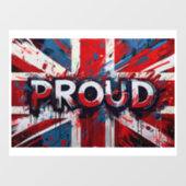 Stolz, britisch zu sein fensteraufkleber (Blatt)