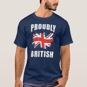 Stolz britische Union Jack Flagge Herren Navy T-Shirt
