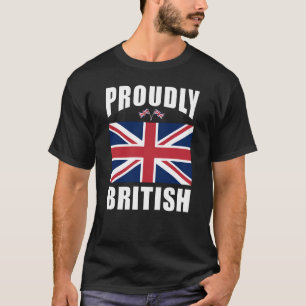 Stolz britische Union Jack Flagge Herren Schwarz T-Shirt