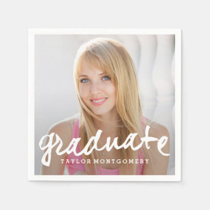 Stolz Brushed Foto Abschluss Napkins Serviette