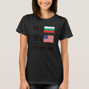 Stolz Bulgarische amerikanische Flagge Bulgarien U T-Shirt