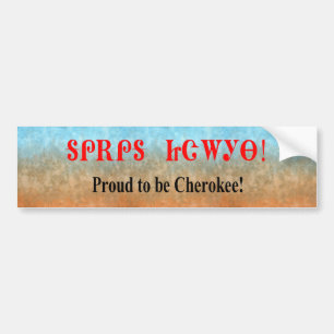 Stolz, Cherokee Autoaufkleber zu sein