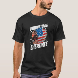 Stolz, Cherokee Indigeno der amerikanischen Flagge T-Shirt