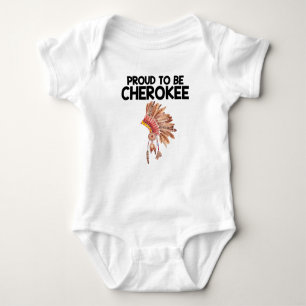 Stolz, Cherokee Ureinwohner-Baby-Bodysuit zu sein Baby Strampler