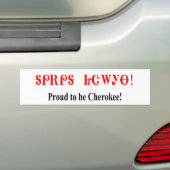 Stolz, Cherokee zu sein Autoaufkleber (Auf Auto)